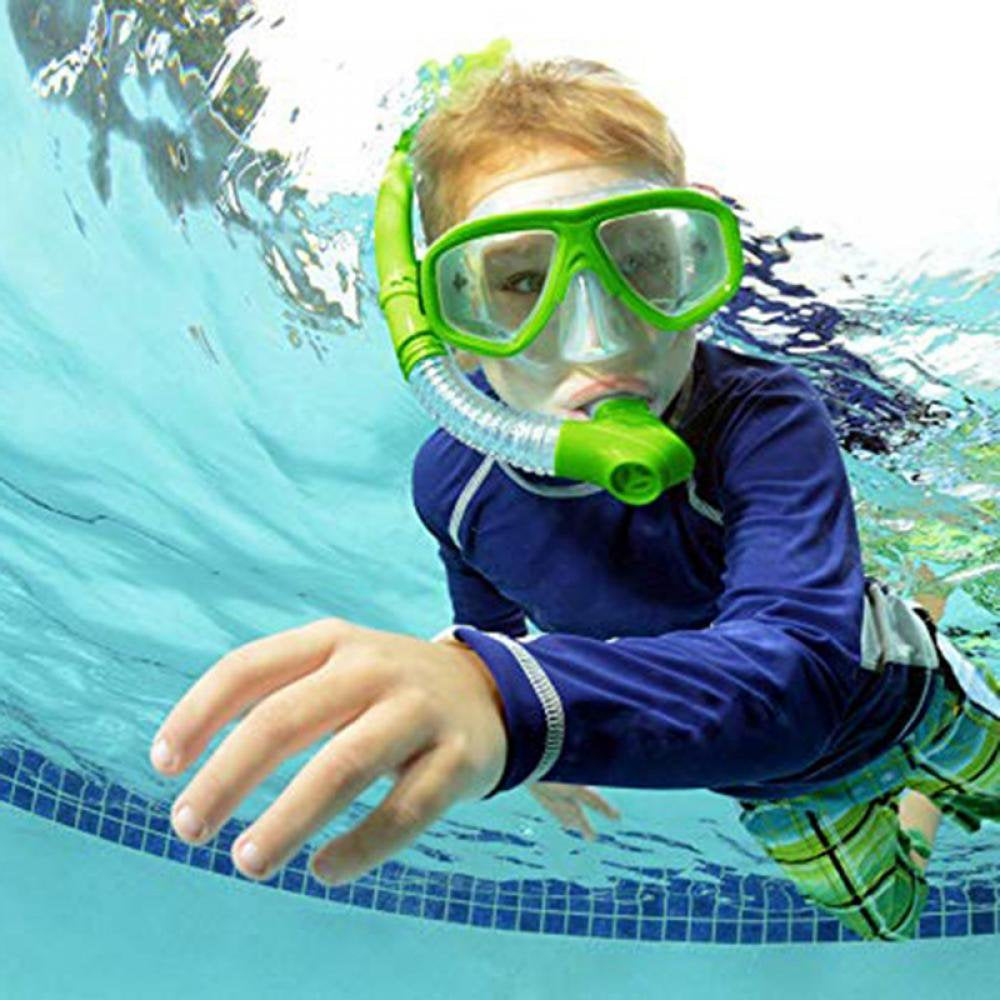 Kids Goggles for Swimming for Age 3-15, Kids Swim Goggles with Nose Cover, No Leaking, Anti-Fog, Waterproof
