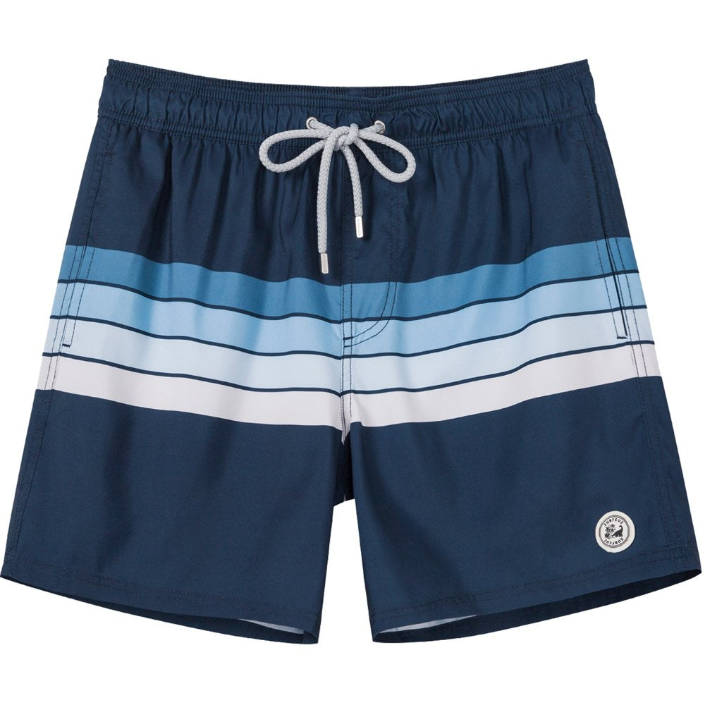 SURFCUZ Men'S Swim Shorts Quick Dry Striped Male Swim Trunks Size S to 2XL