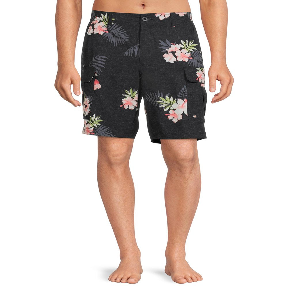George Men’S and Big Men’S 9” Cargo Swim Shorts, up to Size 5XL
