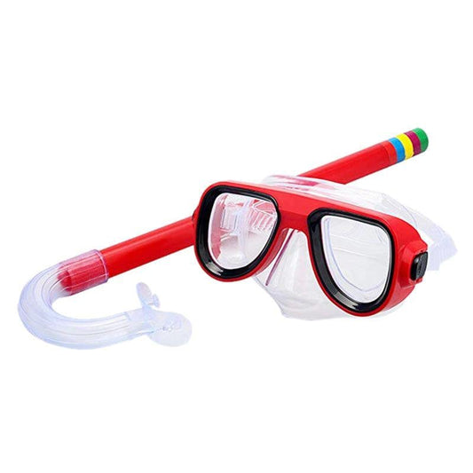 Kids Diving Goggle Mask Breathing Tube Shockproof Anti-Fog Swimming Glasses Band Snorkeling Underwater Accessories Set