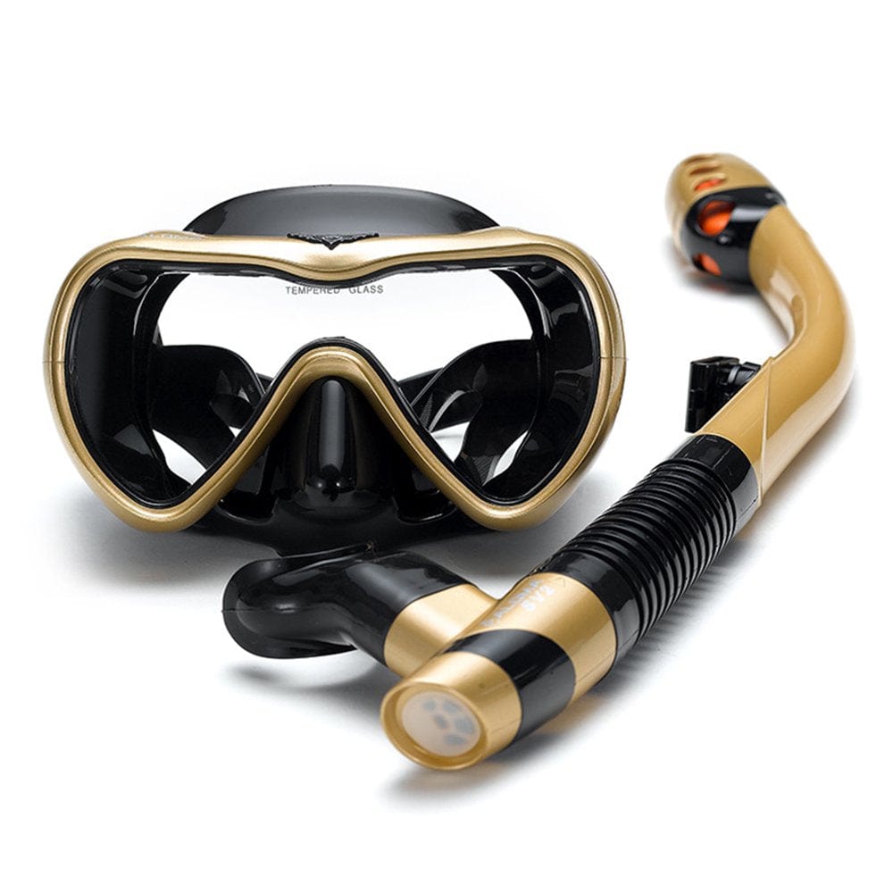 Leakproof Snorkel Set -Fog Swimming Snorkeling Goggles Glasses with Easy Breath Dry Snorkel Tube for Snorkeling Swimming Diving