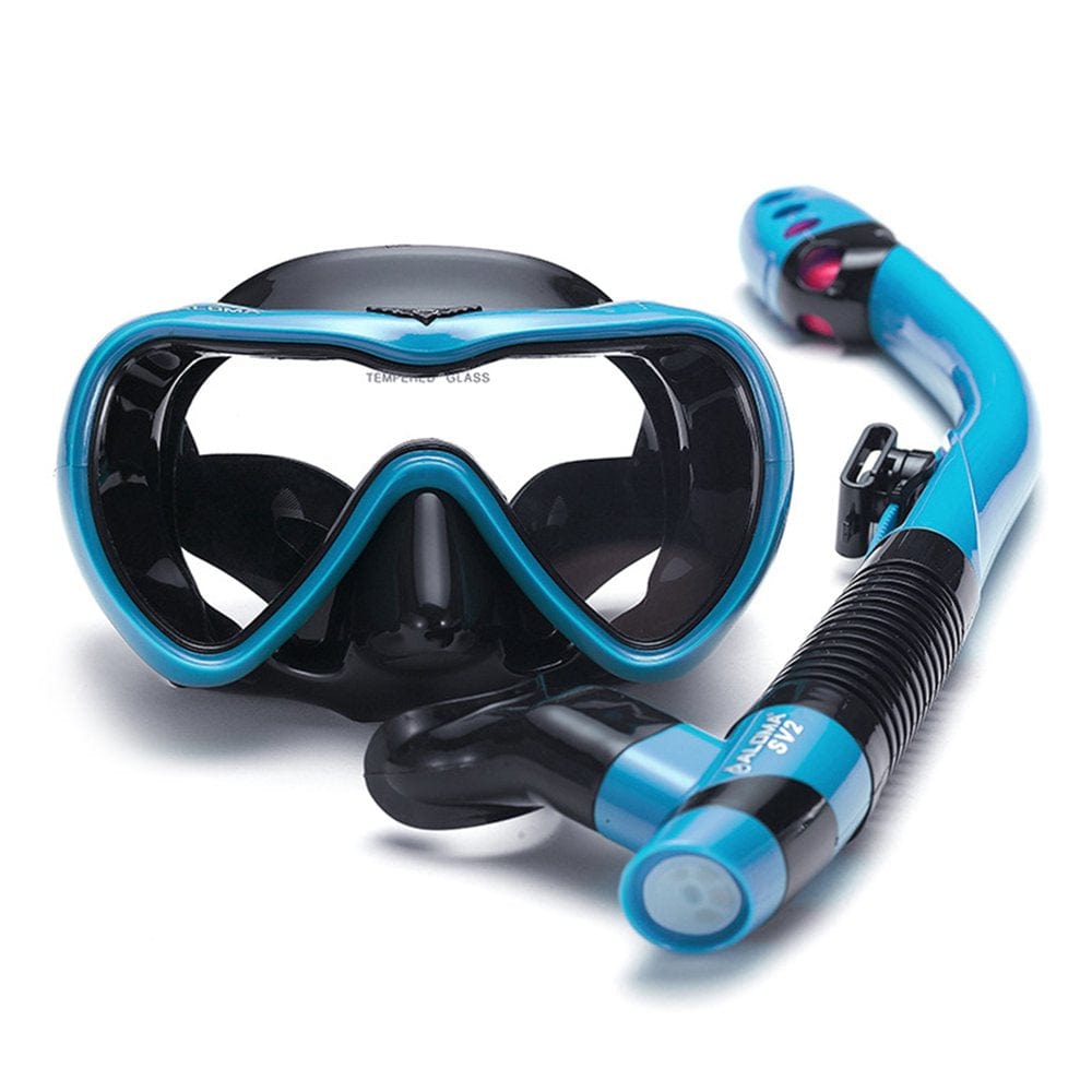 Leakproof Snorkel Set -Fog Swimming Snorkeling Goggles Glasses with Easy Breath Dry Snorkel Tube for Snorkeling Swimming Diving