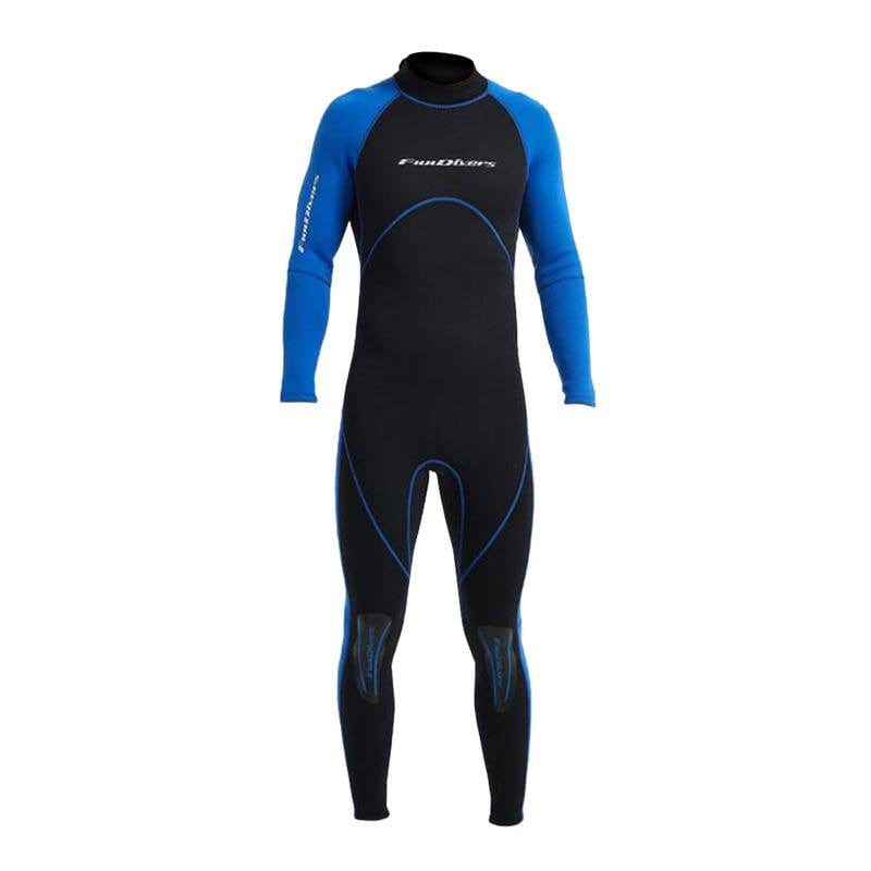 Mens 3Mm Neoprene Wetsuit, Full Body Long Sleeve Zip Diving Suit for Snorkeling Surfing Swimming - Gray XXXL