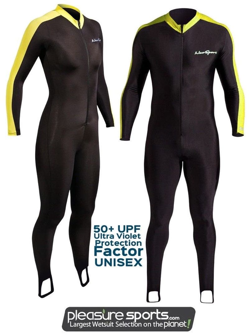 Neosport by Henderson Skin Suit Sport Skin Black and Yellow 50+ UV Protection