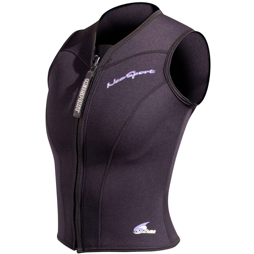 Neosport Wetsuits Women'S Premium Neoprene 2.5Mm Zipper Vest, Black, 10 - Diving, Snorkeling & Wakeboarding