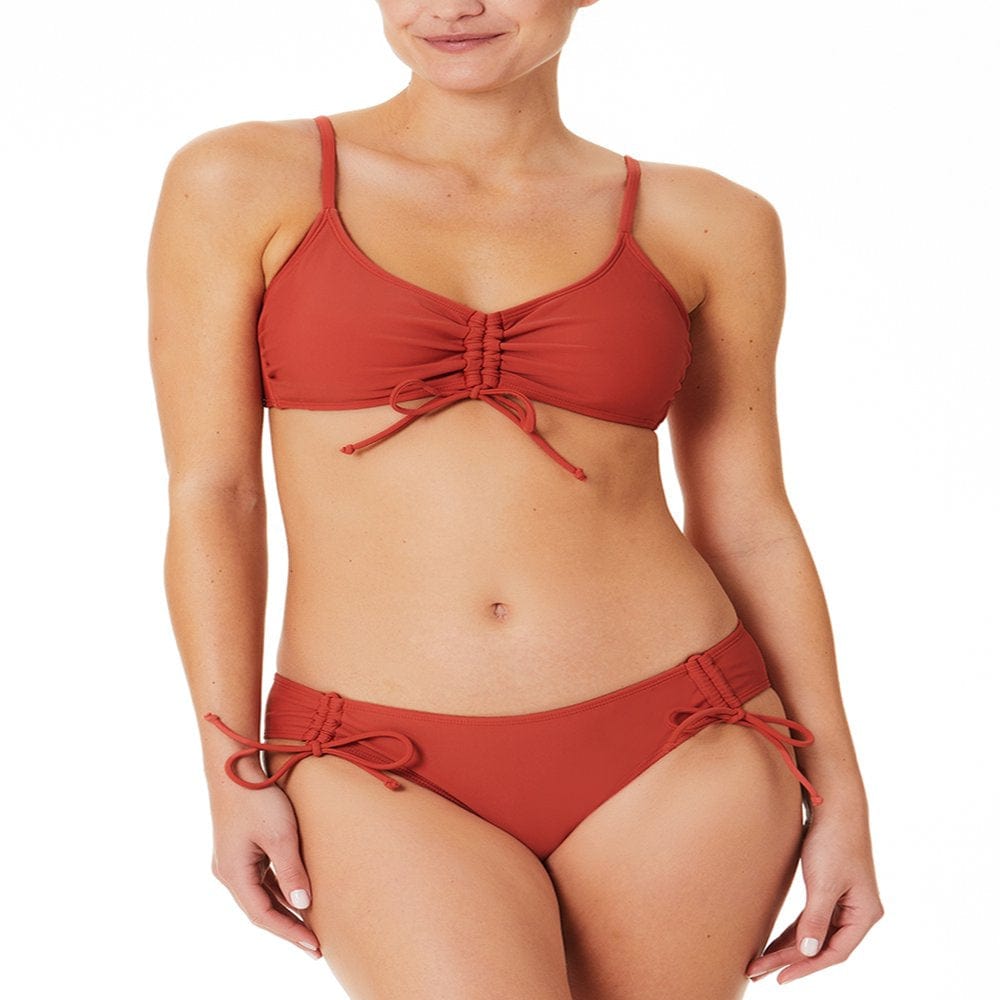 No Boundaries Junior'S Solid Adjustable Tie Bikini Top