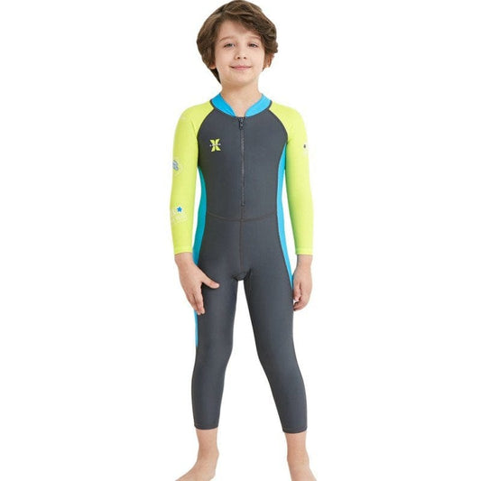 One-Piece Long Sleeves Kids Diving Suit Children Full Body Wetsuit Keep Warm Uv Protection Swimwear for Surfing Snorkeling Swim