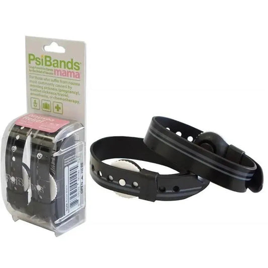 Psi Bands - Acupressure Wrist Bands for The Relief of Nausea, Racer Black