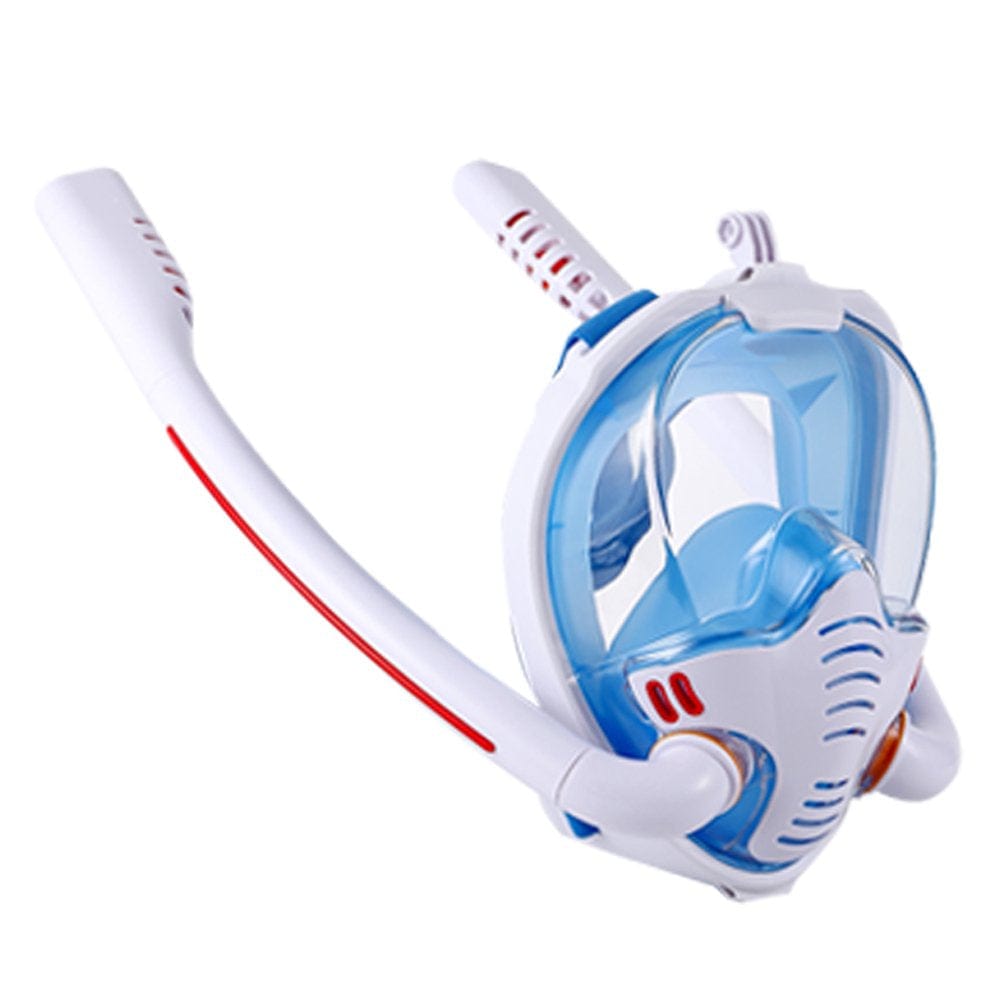 Snorkeling Mask Double Tube Silicone Full Dry Diving Mask Adults Swimming Mask Diving Goggles Self Contained Underwater Breathing Apparatus