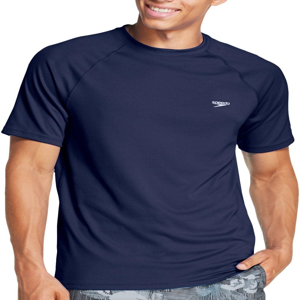 Speedo Mens Solid Short Sleeve Swim T-Shirt