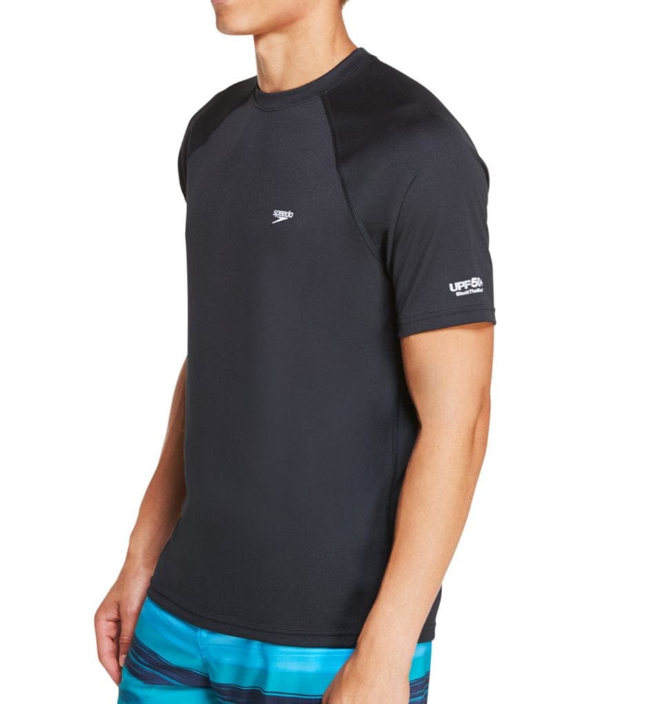 Speedo Mens Solid Short Sleeve Swim T-Shirt