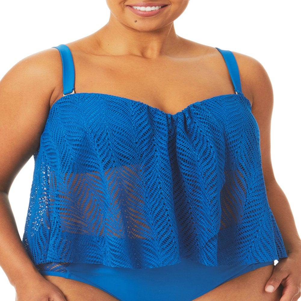 Time and Tru Women'S and Women'S plus Crochet Tankini Top