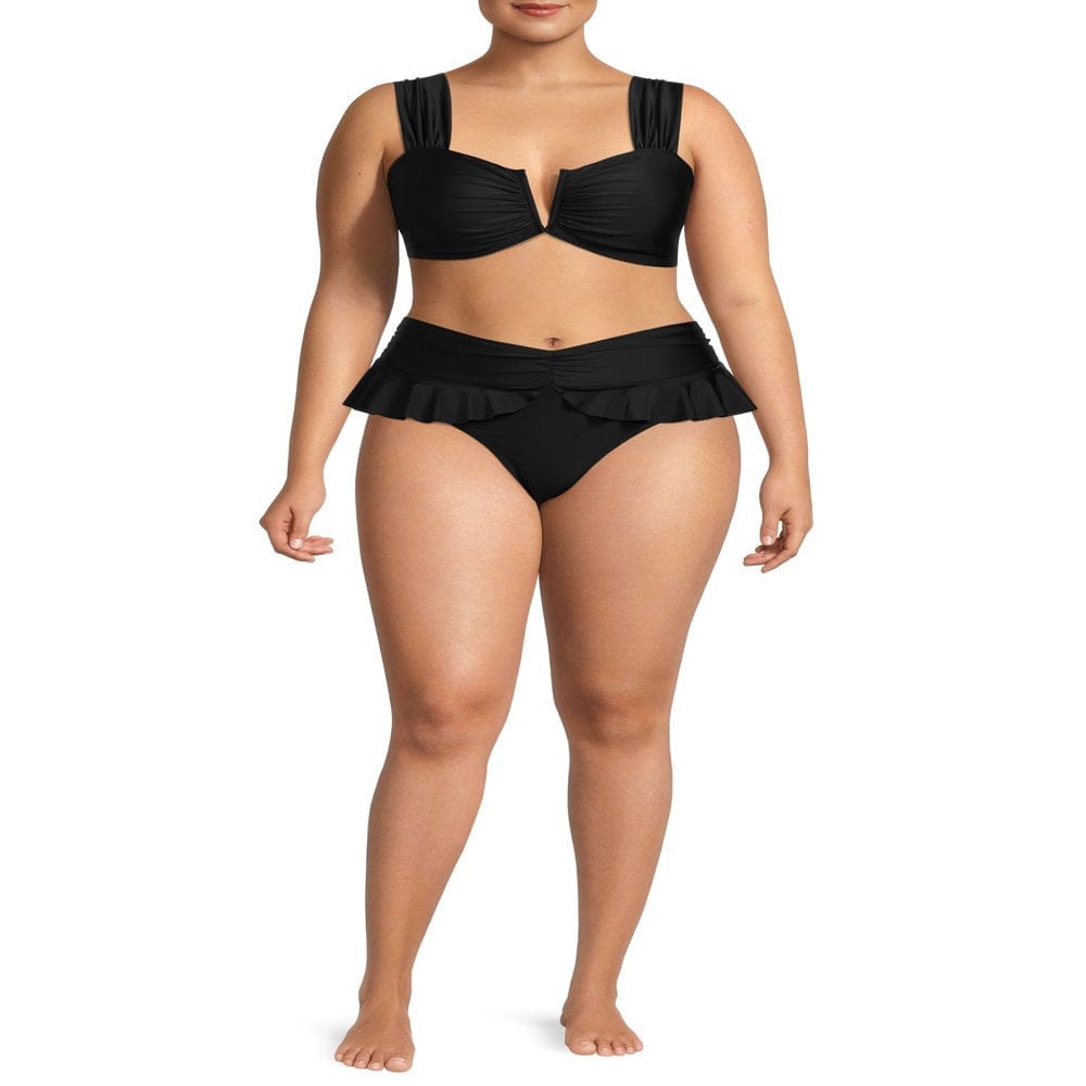 Time and Tru Women’S and Women'S plus V-Wire Bikini Top