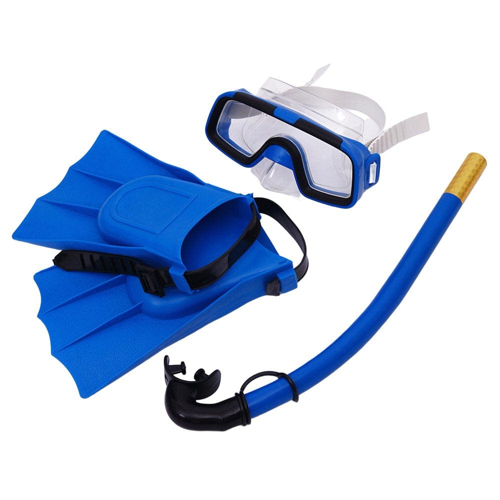 VEAREAR Children Kids 3Pcs Swimming Diving Goggles Snorkel Masks Snorkeling Flippers Set