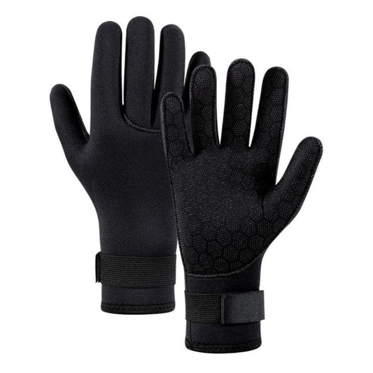 Water Gloves, 3Mm Neoprene Five Finger Warm Wetsuit Winter Gloves for Scuba Diving Snorkeling Paddling Surfing Kayaking Canoeing