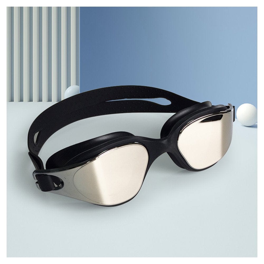 Waterproof Swimming Goggles No Leakage You Can Swim Freely without Distractions Black Silver Plating