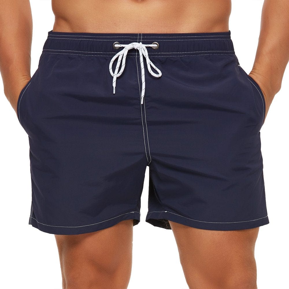 Yuyangdpb Men'S Swim Trunks Quick Dry Beach Shorts with Mesh Lining Blue 36